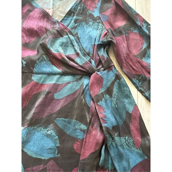 Ava & Viv shimmery large floral knee length dress size 2X - Picture 5 of 15